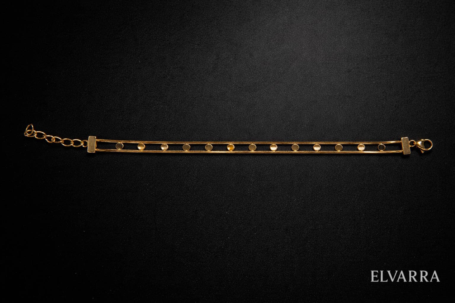 Stainless Steel Gold Plated  Snake and Round Chain Bracelet